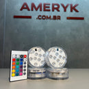Kit Luminárias de Piscina RGB - Sem Fio Com Controle Remoto